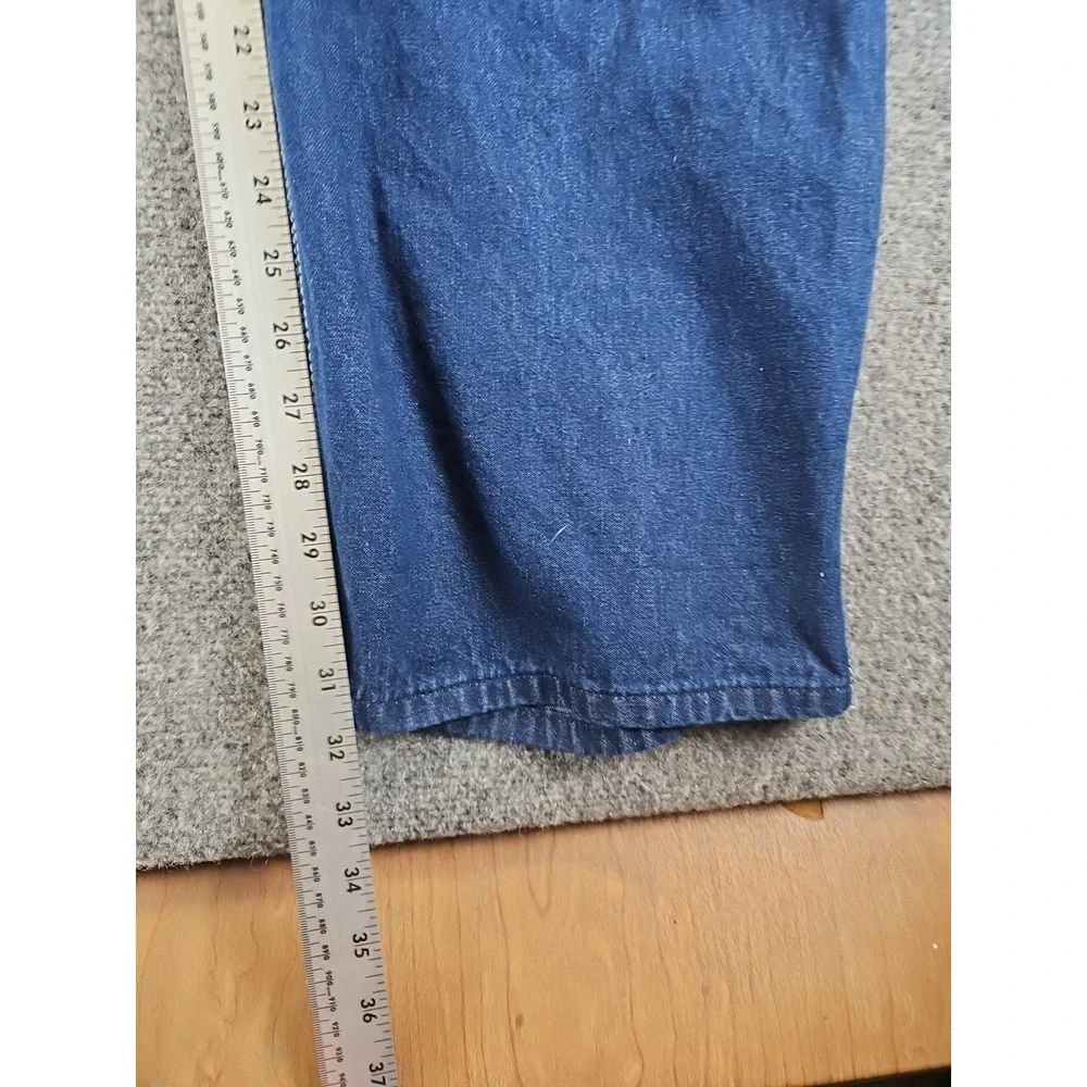 Vtg Key Imperial Mens 46x32 Carpenter Denim Bib Overalls USA Work Farm 1514